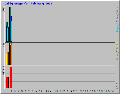 Daily usage for February 2026