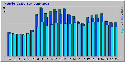 Hourly usage for June 2021