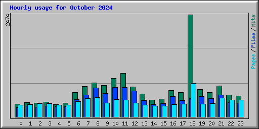 Hourly usage for October 2024