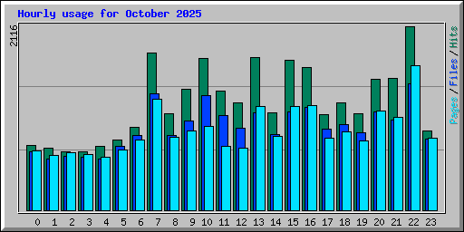 Hourly usage for October 2025