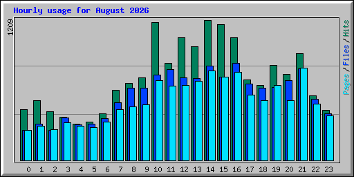 Hourly usage for August 2026