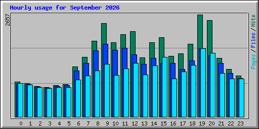 Hourly usage for September 2026